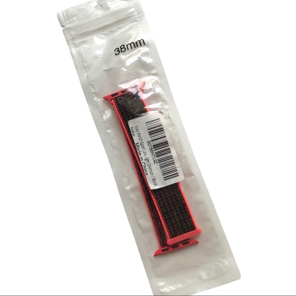 5/$20 NEW Crimson Red Black Nylon Sport Loop Band Apple Watch 38/40/41mm - Picture 8 of 9